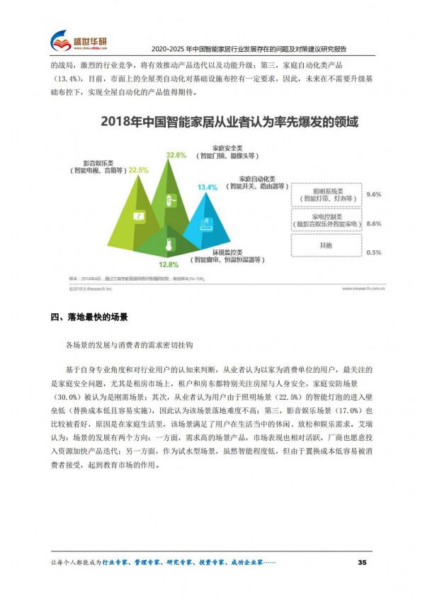 2020-2025年中國智慧家居行業發展存在的問題及對策建議研究報告