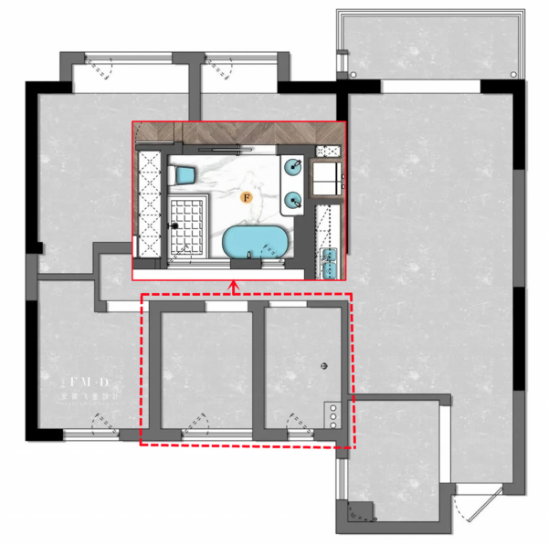 雙衛挨在一起,客衛利用率低,拆了中間隔牆合併成一個大獨衛算了 雙衛挨在一起,客衛利用率低,拆了中間隔牆合併成一個大獨衛算了