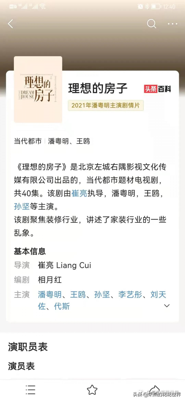 潘粵明、王鷗主演的電視劇《理想的房子》是偷我的創作嗎？