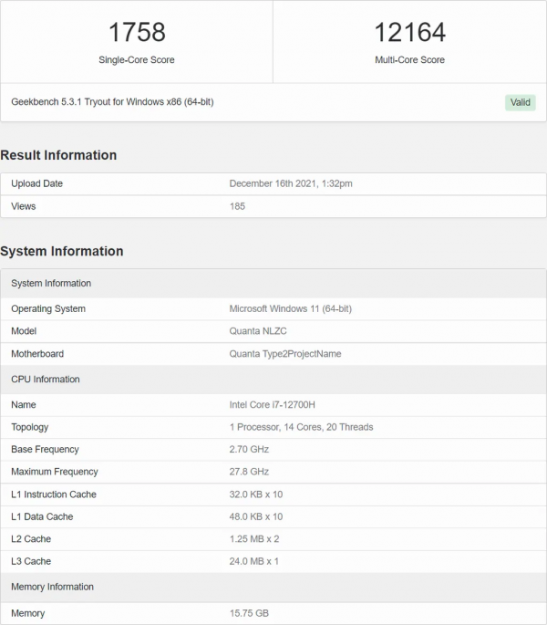 9款Alder Lake-P筆記本跑分曝光 將亮相明年CES大展