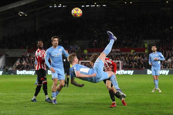 英超-德布勞內助攻福登制勝 曼城1-0布倫特福德 豪取10連勝8分領跑