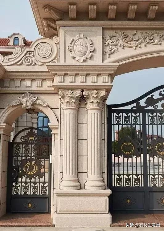 50款別墅石材圍牆大門,奢華大氣 50款別墅石材圍牆大門,奢華大氣