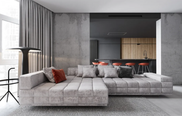 100㎡灰色空間設計