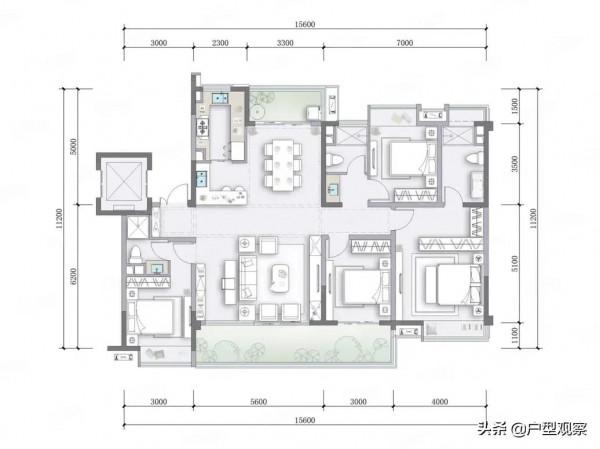 165平米散發輕奢氣質的實用四室戶型,優雅格局讓人愛不釋手 165平米散發輕奢氣質的實用四室戶型,優雅格局讓人愛不釋手