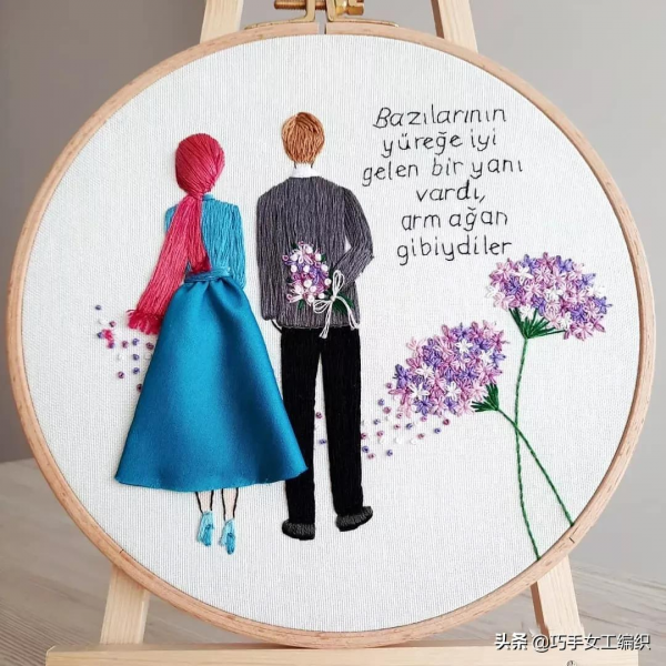 像真發一樣可以編的髮型都能繡出來，如此立體的繡法怎麼能錯過