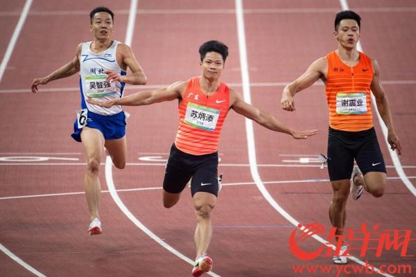 9秒95!蘇炳添全運會男子百米奪冠 9秒95!蘇炳添全運會男子百米奪冠