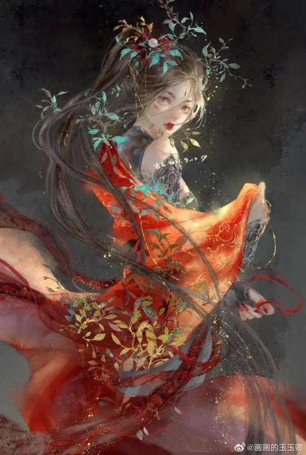 古風動漫頭像，把思念揉碎灑向夜空，便有了滿天繁星