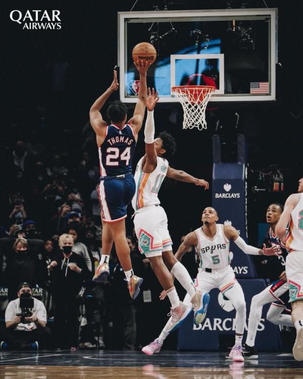 新秀托馬斯1&period;4秒絕殺，籃網加時勝馬刺結束主場五連敗