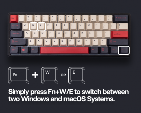 60%外形尺寸：Epomaker推出完全可定製的Lite無線機械鍵盤