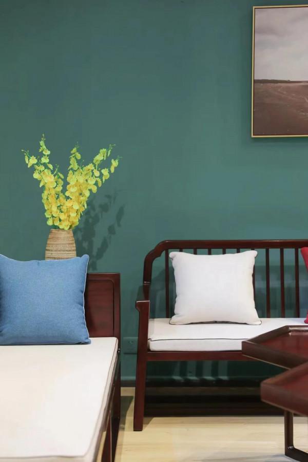 尚比亞血檀新中式沙發十件套「集簡」疏影元素靠背 多邊形茶几