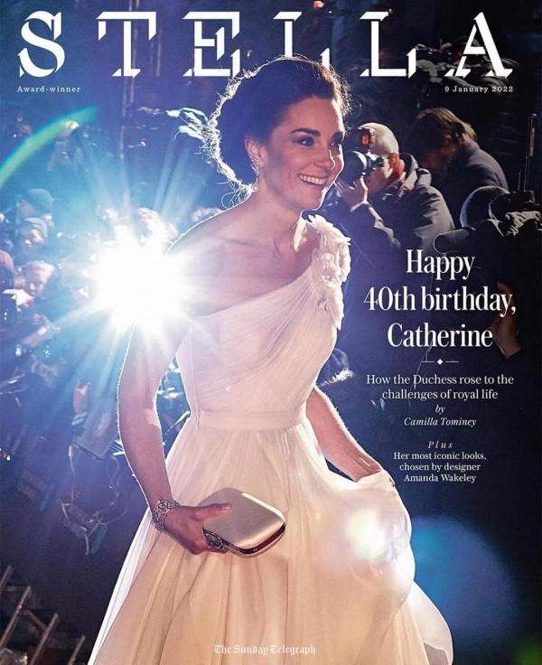 凱特發照慶40歲生日，女王戴妃珠寶雙加持，麥昆禮服配捲髮驚豔我