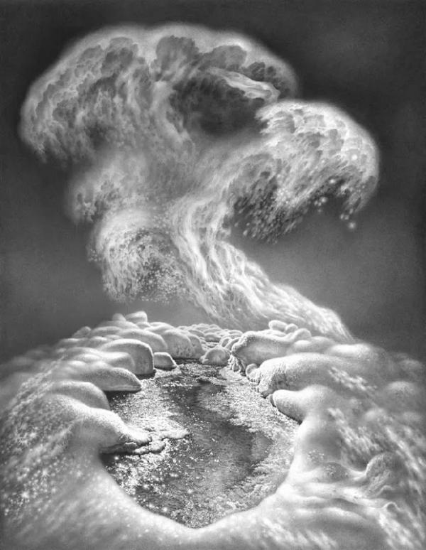 畫雪61年，74歲老人一支鉛筆將雪畫活