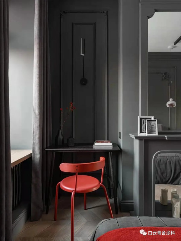 紅色+高階灰，激情與平淡的碰撞-白雲青舍藝術塗料
