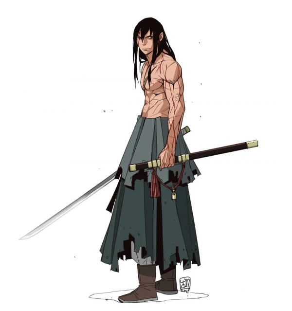 畫熱血漫畫的人設，真酷