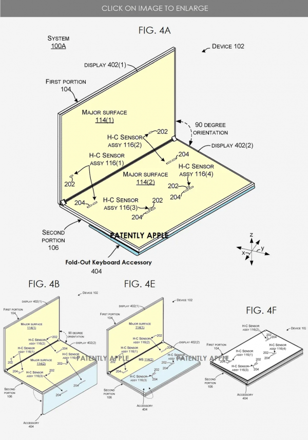 Surface Duo的升級形態？新專利顯示雙摺疊三螢幕設計