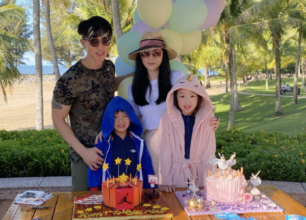 吳尊一家四口同慶生，捐獻1000套防護服，稱助人是最好的禮物