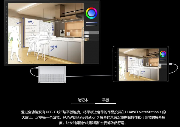 華為一體機顯示器功能&mdash;&mdash;好屏，一線共享，享受大屏，精彩體驗