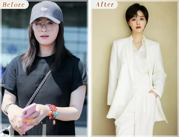 蔣欣怎麼瘦成王子文了，下巴成啄木鳥？