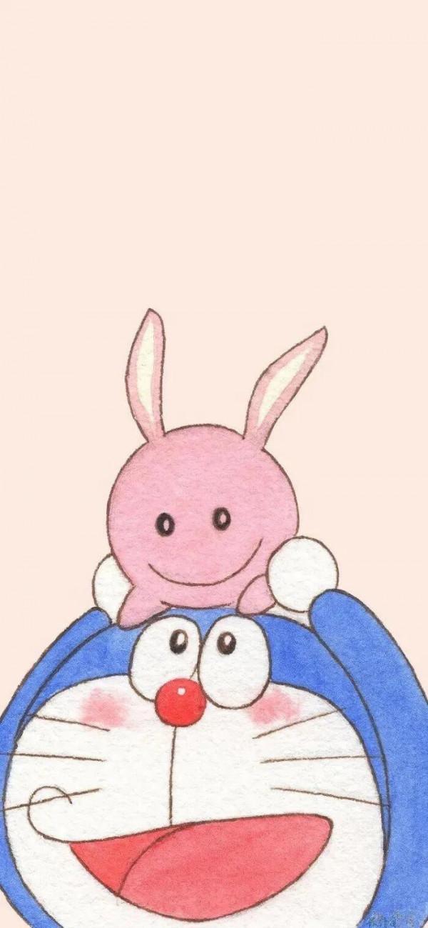 哆啦A夢桌布&sol;總有一個人為你在下雨天默默打傘