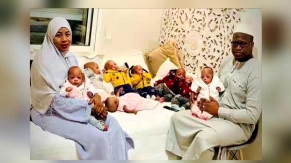 這家好多寶 全球首例九胞胎“全家福”走紅網路