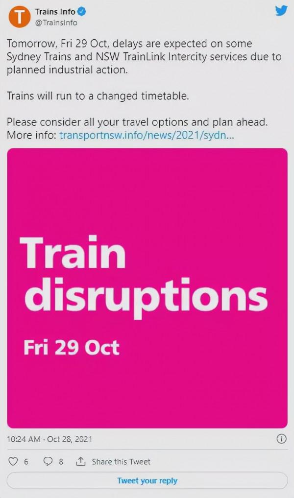 悉尼火車站陷入混亂，司機大罷工，多條華人區線路延遲、取消