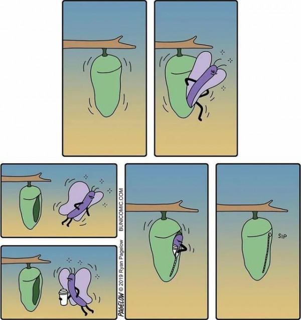 奇妙反轉的多格漫畫，讓人猜得到開頭，結尾出人意料