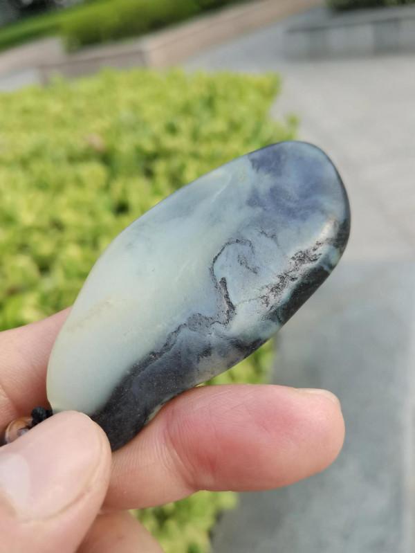 越來越喜歡盤玩的和田青花籽玉