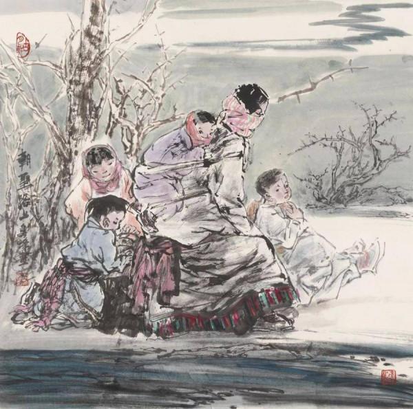 母愛如天一一李秀峰中國畫《陽光燦爛的日子》賞讀