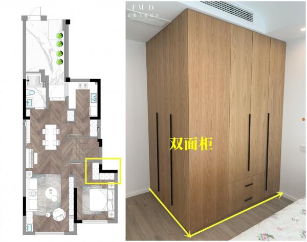 臥室一堵實心牆，阻礙我家裝衣櫃，還好我機智，雙面佈局非常實用