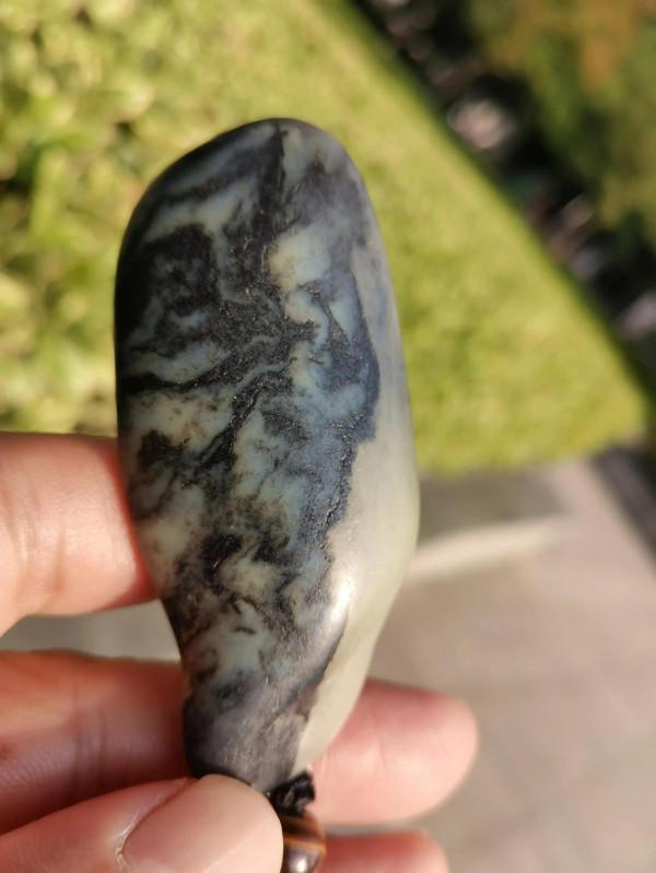 越來越喜歡盤玩的和田青花籽玉