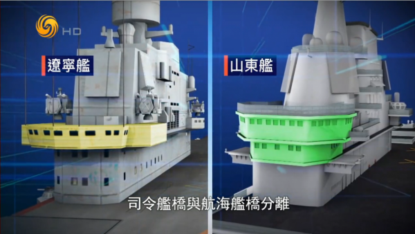 遼寧艦和山東艦最直觀的區別在哪?把艦島放在一起對比就明白了 遼寧艦和山東艦最直觀的區別在哪?把艦島放在一起對比就明白了