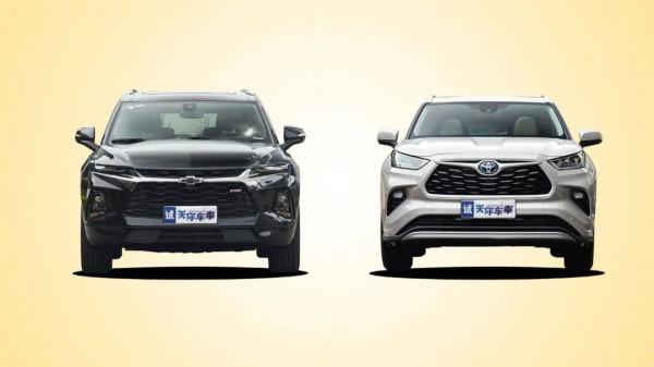 大七座SUV上演神仙打架，雪佛蘭開拓者輕混車型對比豐田漢蘭達