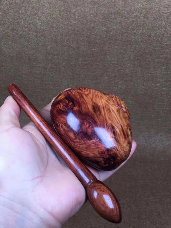 這，算不算傳家寶？海南黃花梨木魚一件