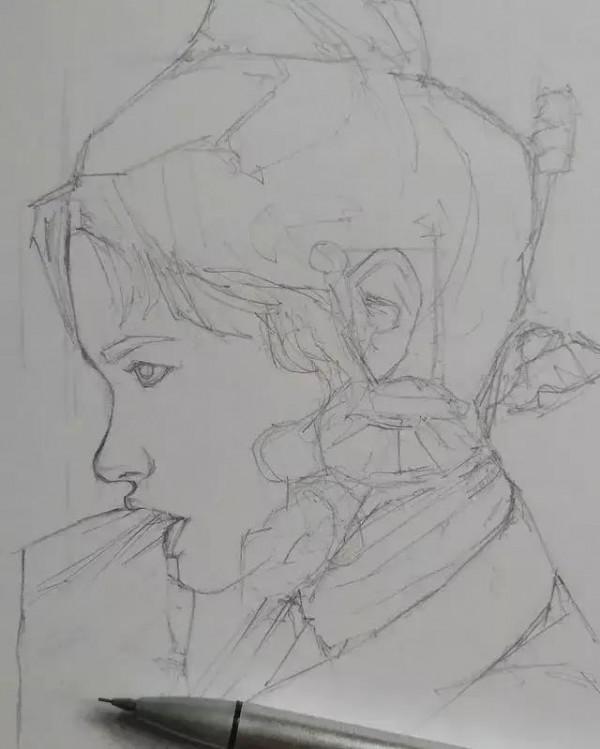 大師的瘋狂繪畫線條、美麗的線條