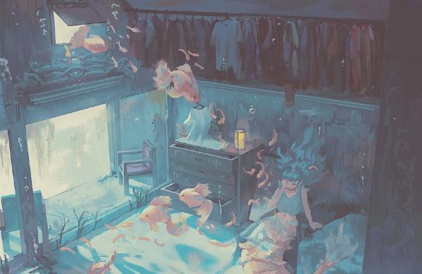 「動漫桌布」我所有的喜歡都是與你有關，美國風景畫師的插畫作品