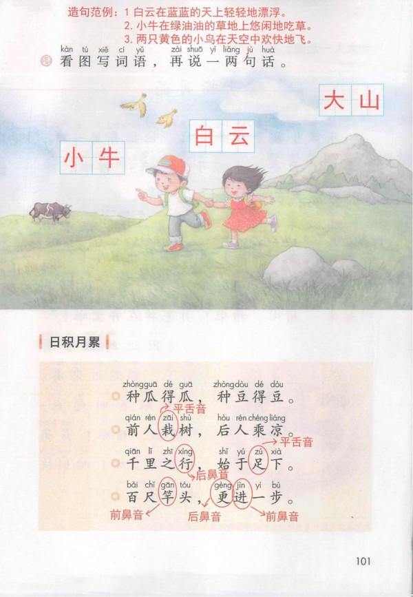 一年級語文上冊「課堂詳細筆記」，重點知識一目瞭然，孩子用得到