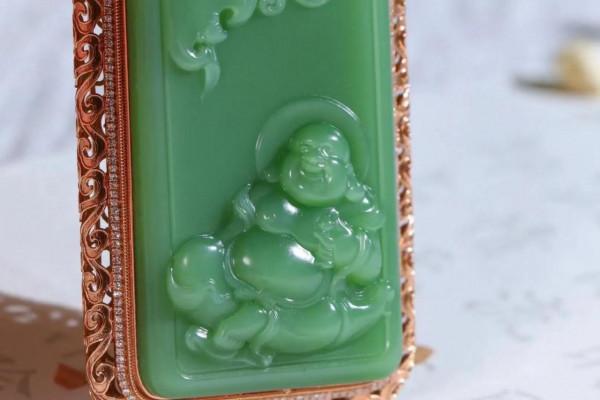 【金鑲玉.彌勒笑佛】