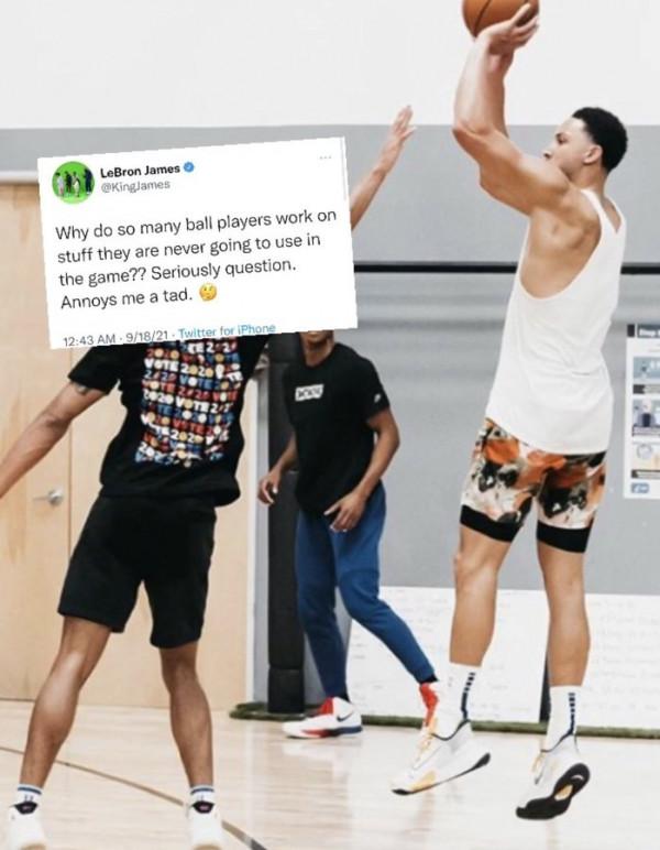 詹姆斯發文：為什麼有人要練不用的東西？球迷們都在cue西蒙斯