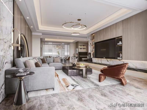 300㎡現代輕奢風大別墅，摒棄繁蕪，優雅設計營造經典