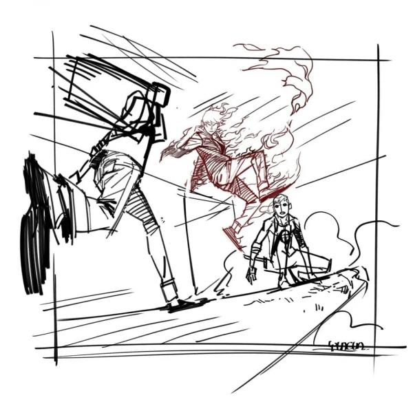 畫熱血漫畫的人設，真酷