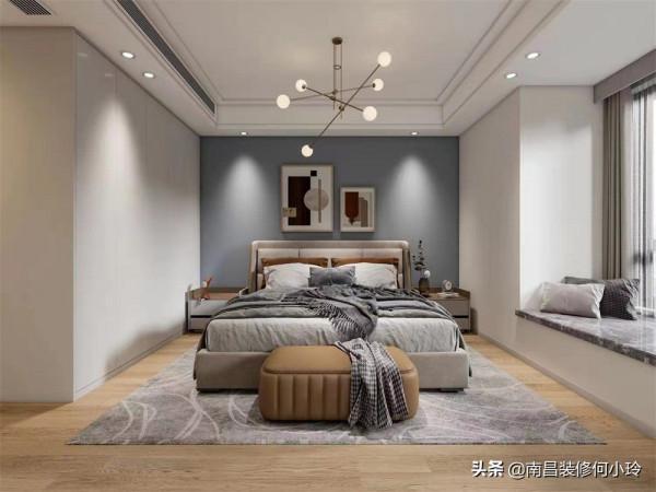 世茂天城145㎡現代簡約，藍色+橙色的清爽色調，滿屋子的生活溫柔