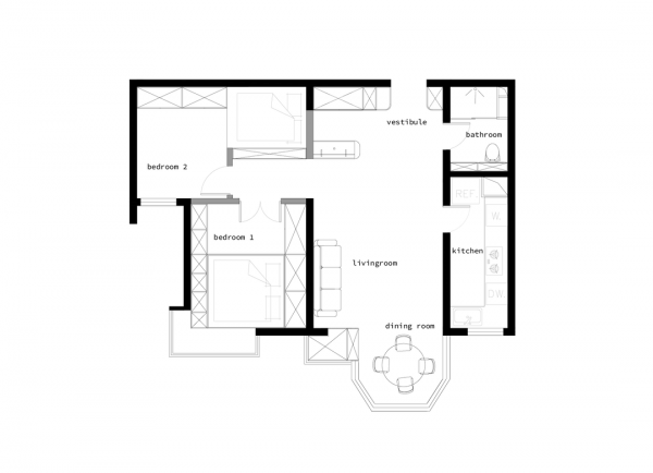 70 m²非典型性學區房—趣味與功能並存