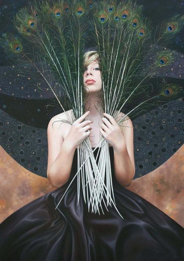 比利時藝術家 Christiane Vleugels超現實主義風格繪畫作品