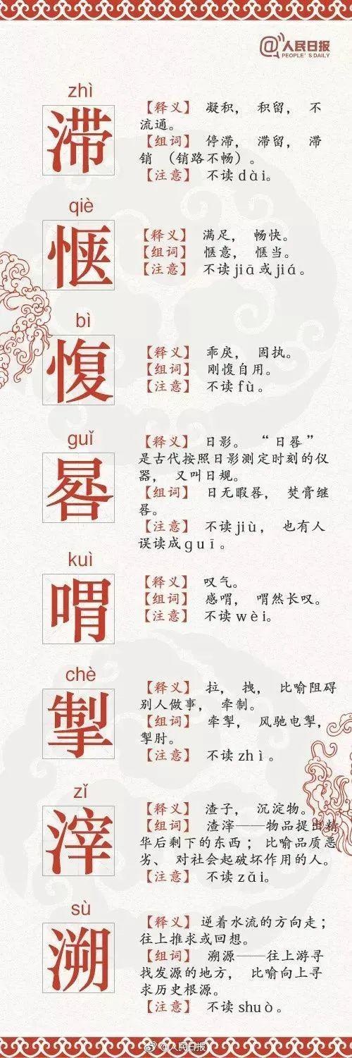 68個高出錯率漢字，轉發收藏，別再讀錯了
