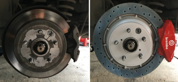 卡鉗安裝案例 | 10款第13代豐田皇冠升級LS430前四後二卡鉗