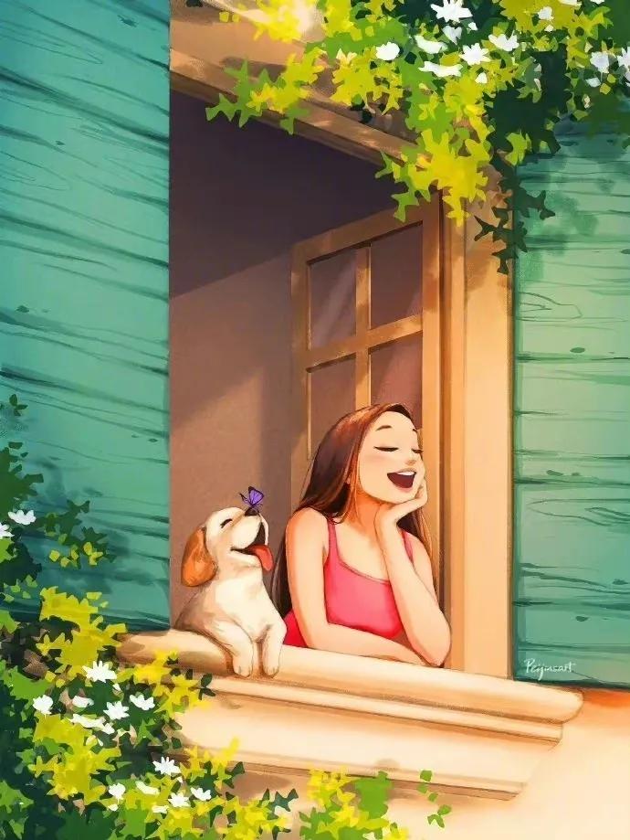 插畫 丨 樂觀和愛才是生活的解藥