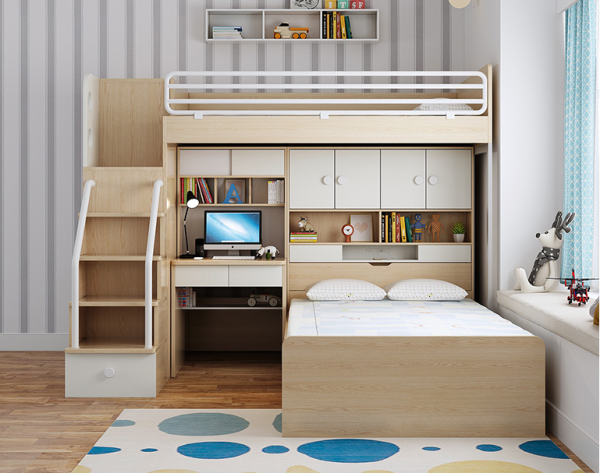 上下床不好用？這款多功能上下床誰看誰喜歡！鄰居：這是收納神器