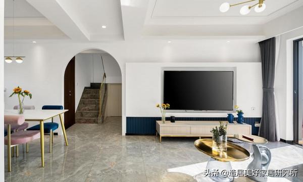 現代輕奢 ▏重塑120㎡複式家，用色彩演繹空間浪漫