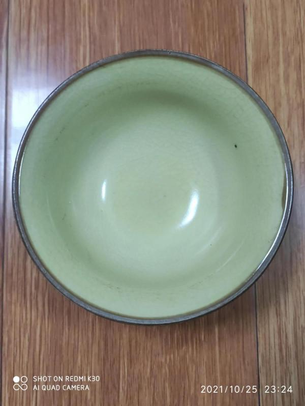 明永樂淡黃釉小碗 明永樂淡黃釉小碗