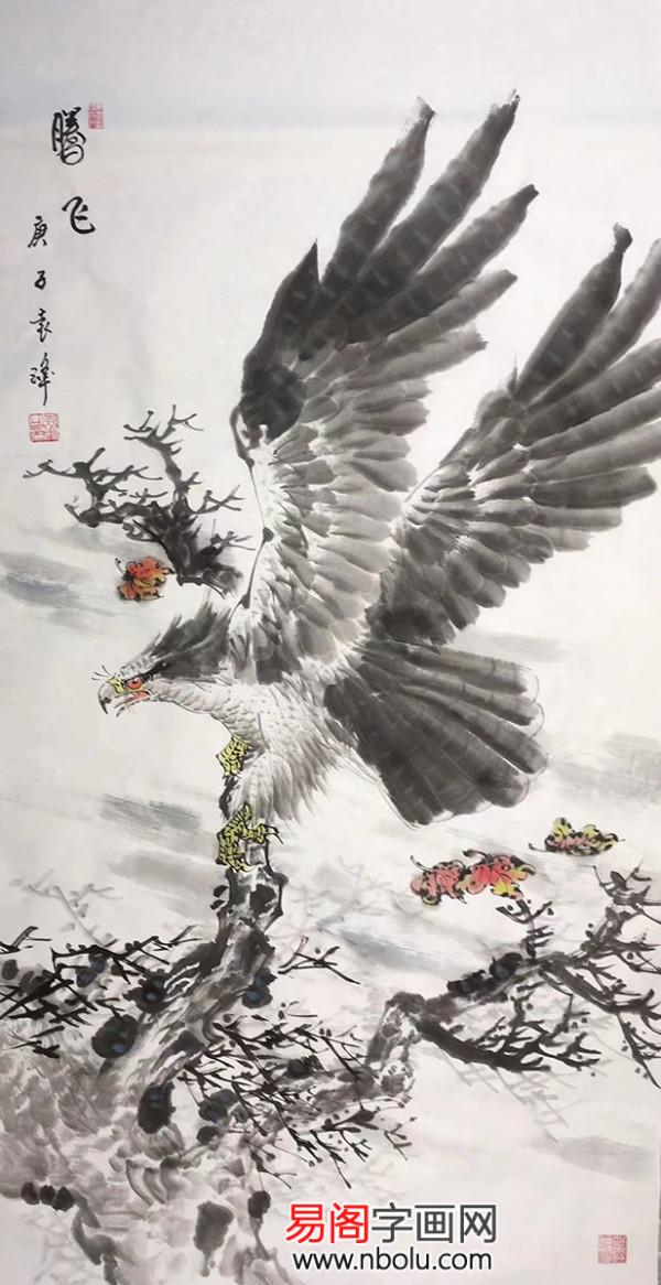 袁峰畫鷹：高瞻遠矚，沉穩睿智